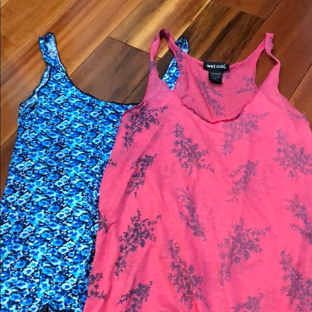 Two light tank tops